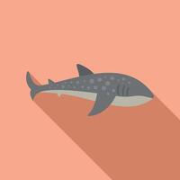 tekenfilm walvis haai illustratie Aan perzik achtergrond vector