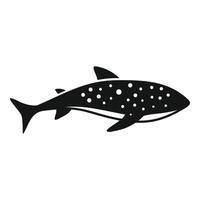 zwart silhouet van een gevlekte vis vector