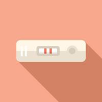 illustratie van een positief zwangerschap test met twee onderscheiden rood lijnen Aan een roze achtergrond vector
