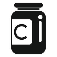 vitamine c supplement fles icoon vector