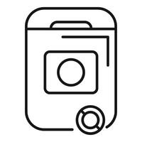 lijn kunst illustratie van een compact camera vector