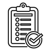 checklist icoon met controleren Mark vector
