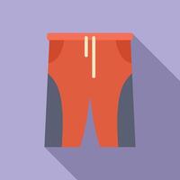 rood en grijs sport- shorts vlak ontwerp icoon vector