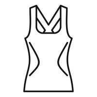 vrouwen tank top lijn icoon vector