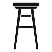 zwart silhouet van een minimalistische bar stoel vector