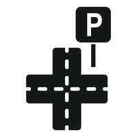 parkeren teken icoon Bij kruising vector