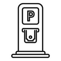 lijn kunst parkeren meter icoon vector