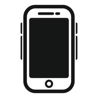 zwart silhouet van een smartphone icoon vector