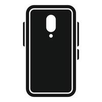 schoon illustratie van een modern smartphone silhouet met camera uitknippen vector