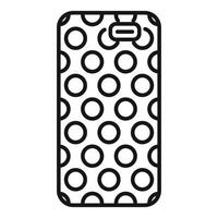 zwart en wit polka punt telefoon geval ontwerp vector