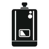 gemakkelijk zwart icoon van een klassiek wijnoogst camera met een flash vector