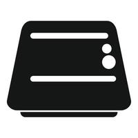 illustratie van een zwart tosti apparaat icoon vector