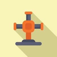 vlak ontwerp oranje bank ondeugd icoon vector