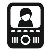 retro televisie avatar icoon vector