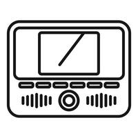 wijnoogst stijl radio icoon illustratie vector