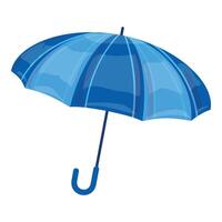 blauw gestreept paraplu geïsoleerd Aan wit vector