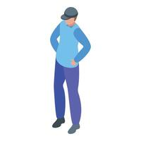 isometrische Mens in gewoontjes kleding vector