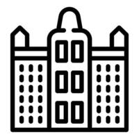 Brussel Koninklijk paleis icoon schets . nationaal beroemd attractie vector