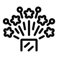 vereenvoudigd zwart en wit illustratie van een vuurwerk Scherm, geschikt voor feestelijk ontwerpen vector