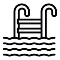 zwembad ladder icoon Aan wit achtergrond vector