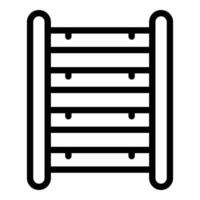 zwart en wit ladder icoon vector