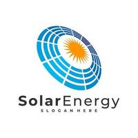 zonne-logo vector sjabloon, creatieve zon energie logo ontwerpconcepten