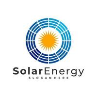 zonne-logo vector sjabloon, creatieve zon energie logo ontwerpconcepten