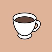 mok logo. kopje koffie - kleur vectorillustratie. warme drank isolaat vector
