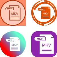 mkv icoon ontwerp vector