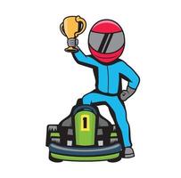 karting cartoon ontwerp illustratie vector