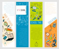 School onderwijs pictogrammen infographic banners vector