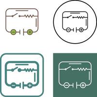 elektrisch stroomkring icoon ontwerp vector