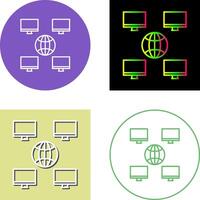 uniek bedrijf netwerk icoon ontwerp vector