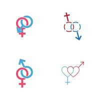 mannelijke en vrouwelijke geslacht teken symbool pictogram vectorillustratie vector