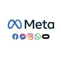 metaverse alle apps iconen logo's, facebook, instagram messenger, portal, facebook portal, oculus, facebook apps, meta apps, van meta, van facebook, applicaties, vector