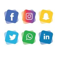 sociale media plat pictogrammen technologie, netwerk. achtergrond groep smiley face verkoop. delen, zoals, vectorillustratie twitter, youtube, whatsapp, snapchat, facebook, instagram, tiktok, tok vector