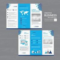 drievoudige brochure mock up achtergrond abstract zakelijk folder flyer vector ontwerp presentatie lay-out a4 formaat