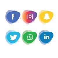 sociale media plat pictogrammen technologie, netwerk. achtergrond groep smiley face verkoop. delen, zoals, vectorillustratie twitter, youtube, whatsapp, snapchat, facebook, instagram, tiktok, tok vector