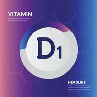 vitamine d1 supplement icoon collectie set vector illustratie logo