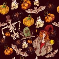 Halloween naadloze patroon vector
