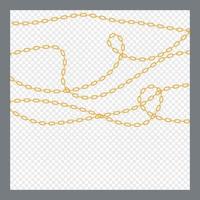 abstract gouden of bronzen kleur ketting decoratief element. vector illustratie