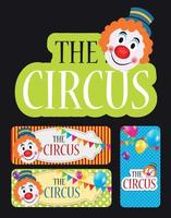 de circus banner set vectorillustratie vector