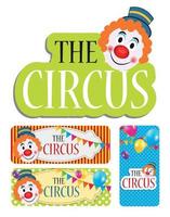 de circus banner set vectorillustratie vector