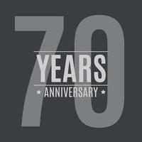 sjabloon logo 70 jaar verjaardag vectorillustratie vector
