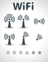 Wi-Fi-overdracht van gegevens. vectorillustratie. vector