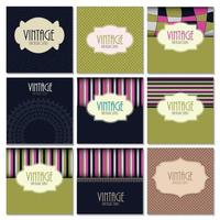 grote collectie set retro vintage achtergrond sjablonen vector illustratie