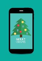 abstracte Kerstmis en Nieuwjaar mobiele telefoon achtergrond. vector illustratie