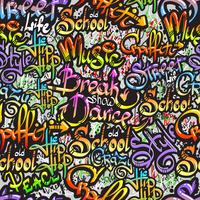 Graffiti woord naadloze patroon vector