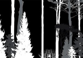 beeld van de natuur. boom silhouet. eco-banner. vectorillustratie. vector