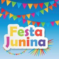 festa junina achtergrond vectorillustratie vector